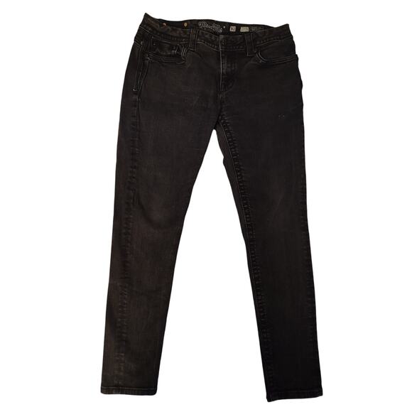 Miss Me Denim - Miss Me Black Easy Skinny Jeans 31 Western Classic Cowboy
